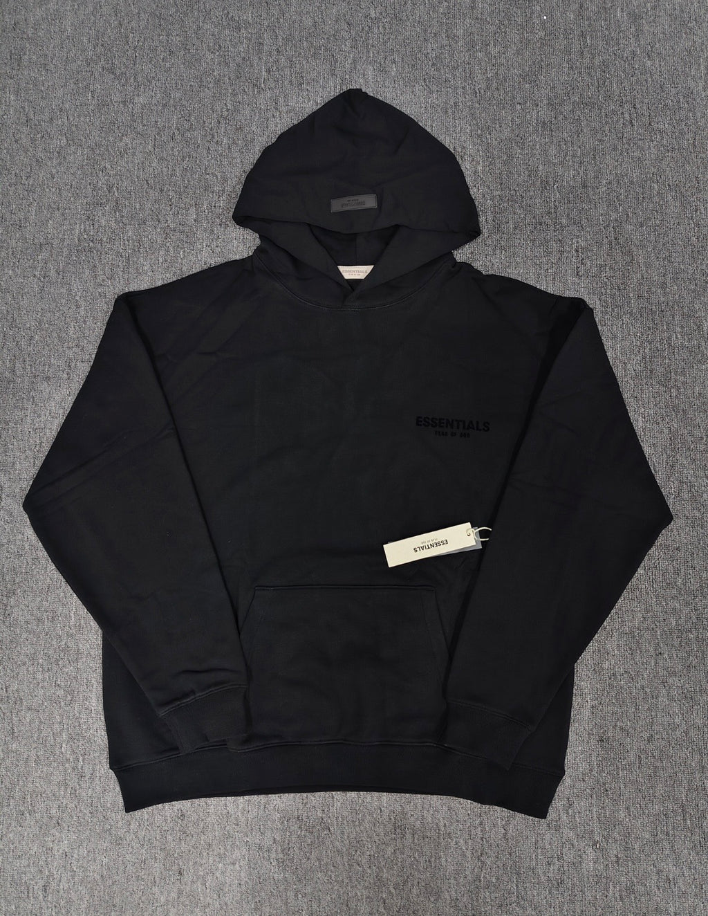 Fear of God Essentials Nylon
Fleece Hoodie 'Jet Black/Jet Black
