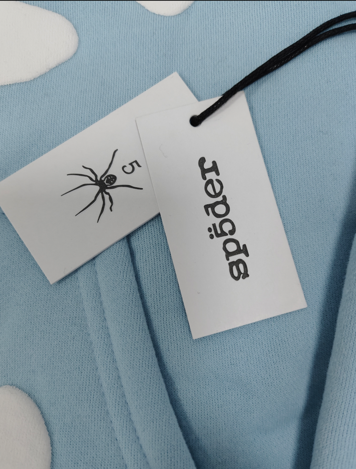 Sp5der Beluga V2 "Dusty Blue" hoodie.