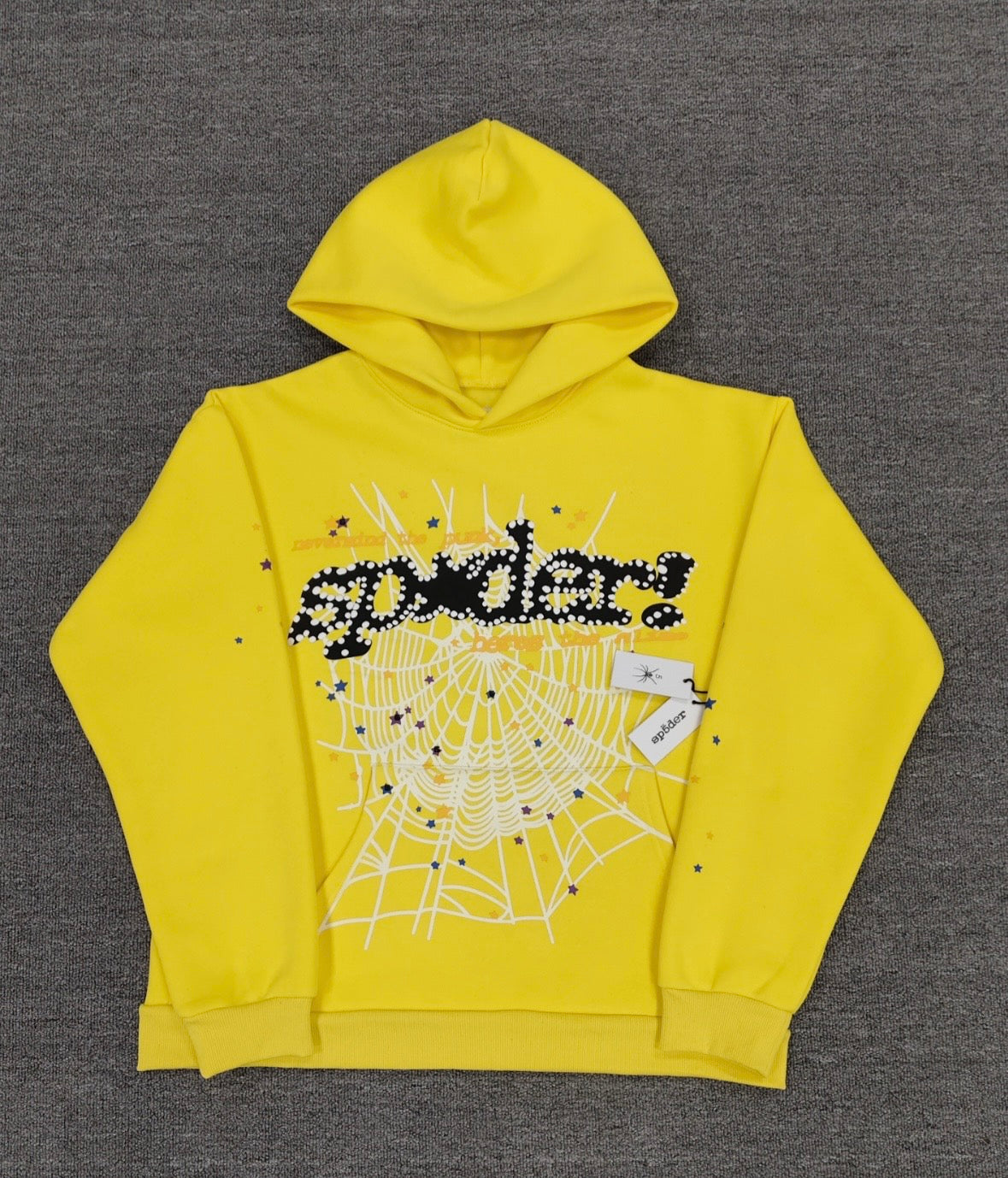 Sp5der Spider Hoodie Yellow OG Web V2