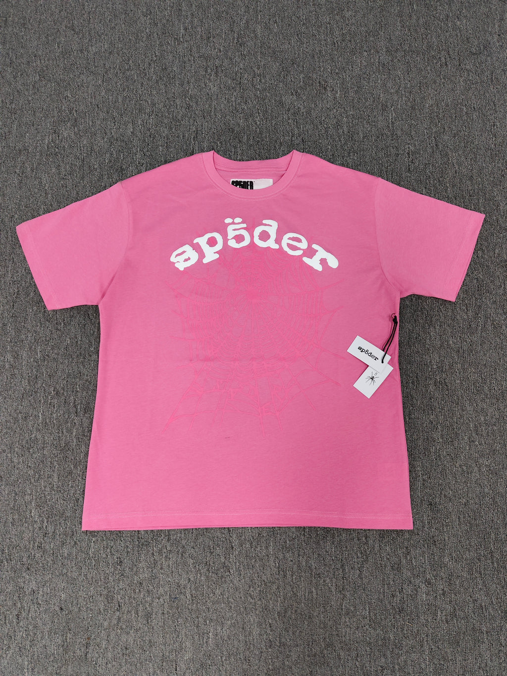 Sp5der shirts are featured in multiple colorways with prominent spiderweb branding