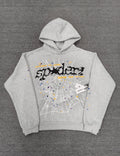 gray Spider Worldwide (SP5DER) web hoodie.