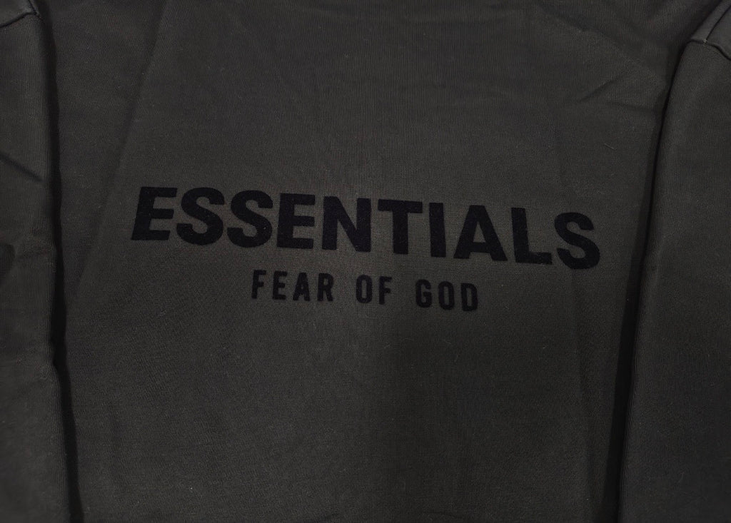 Fear of God Essentials Nylon
Fleece Hoodie 'Jet Black/Jet Black