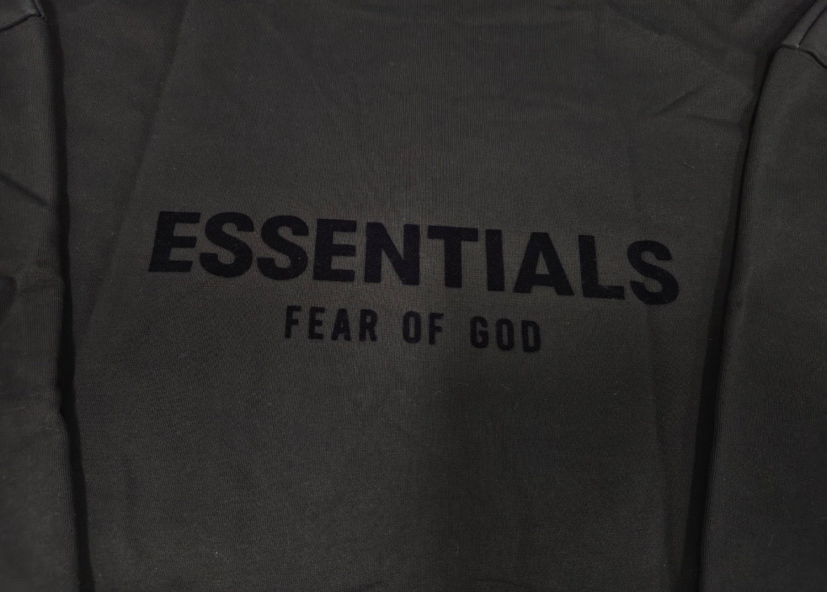 Fear of God Essentials Nylon
Fleece Hoodie 'Jet Black/Jet Black