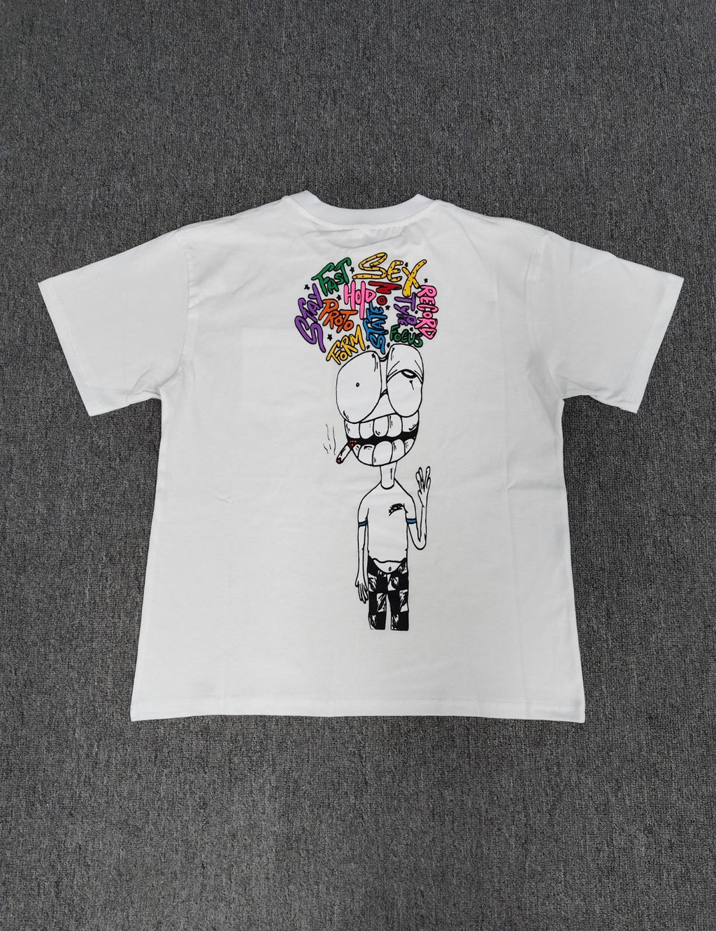 white chrome hearts t-shirt a collaboration between artist Matty Boy and the brand Anti Promo.