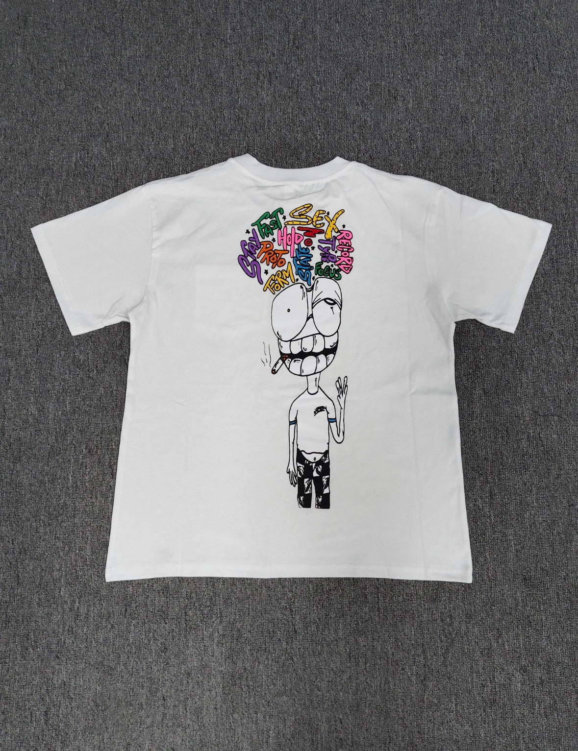 white chrome hearts t-shirt a collaboration between artist Matty Boy and the brand Anti Promo.