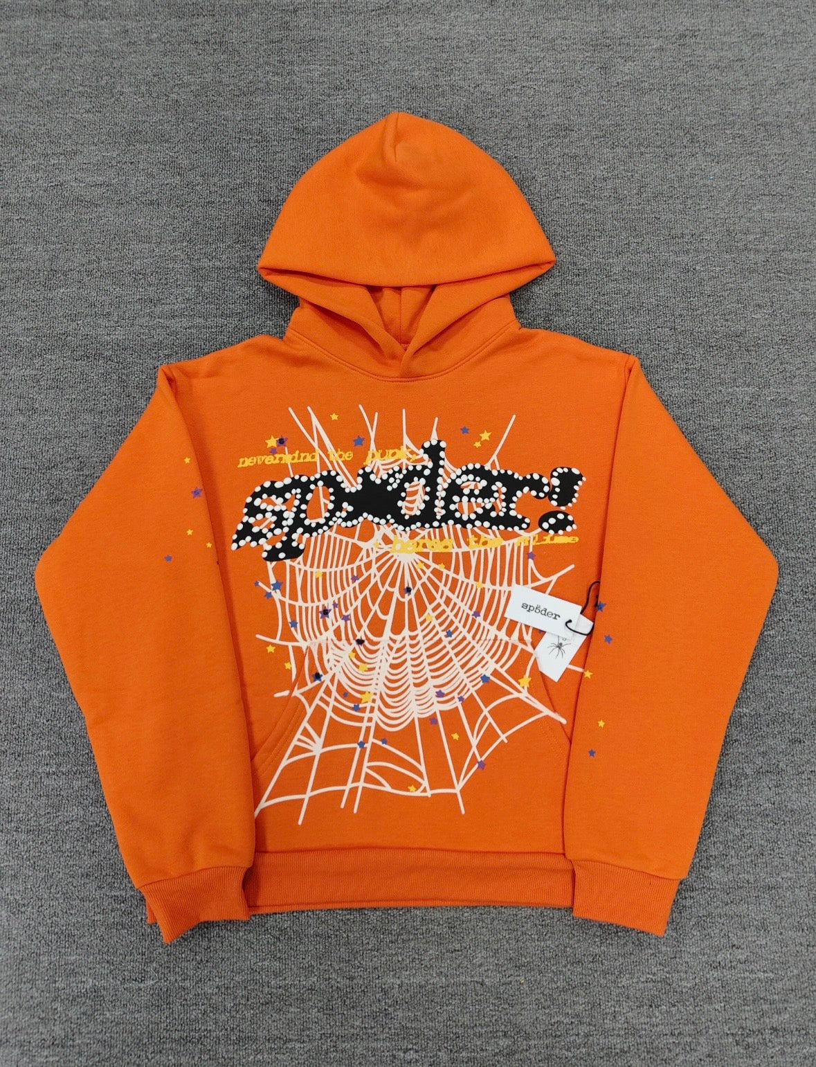 Spider Worldwide Men's Orange Hoodie