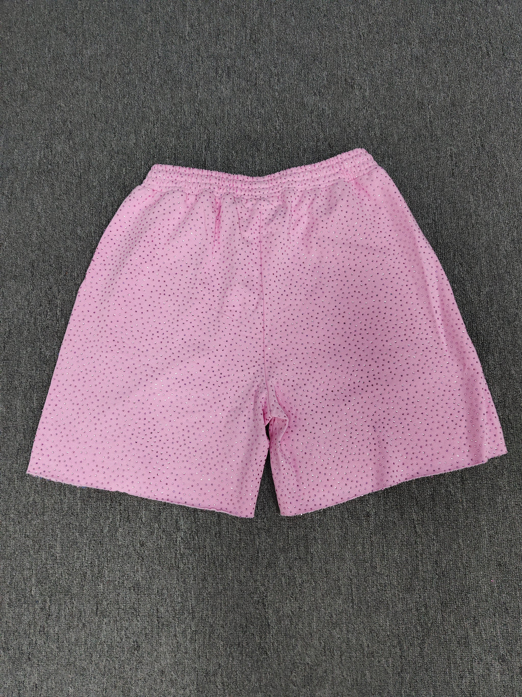 Multicolor Sp5der VVS shorts featuring all-over rhinestone details