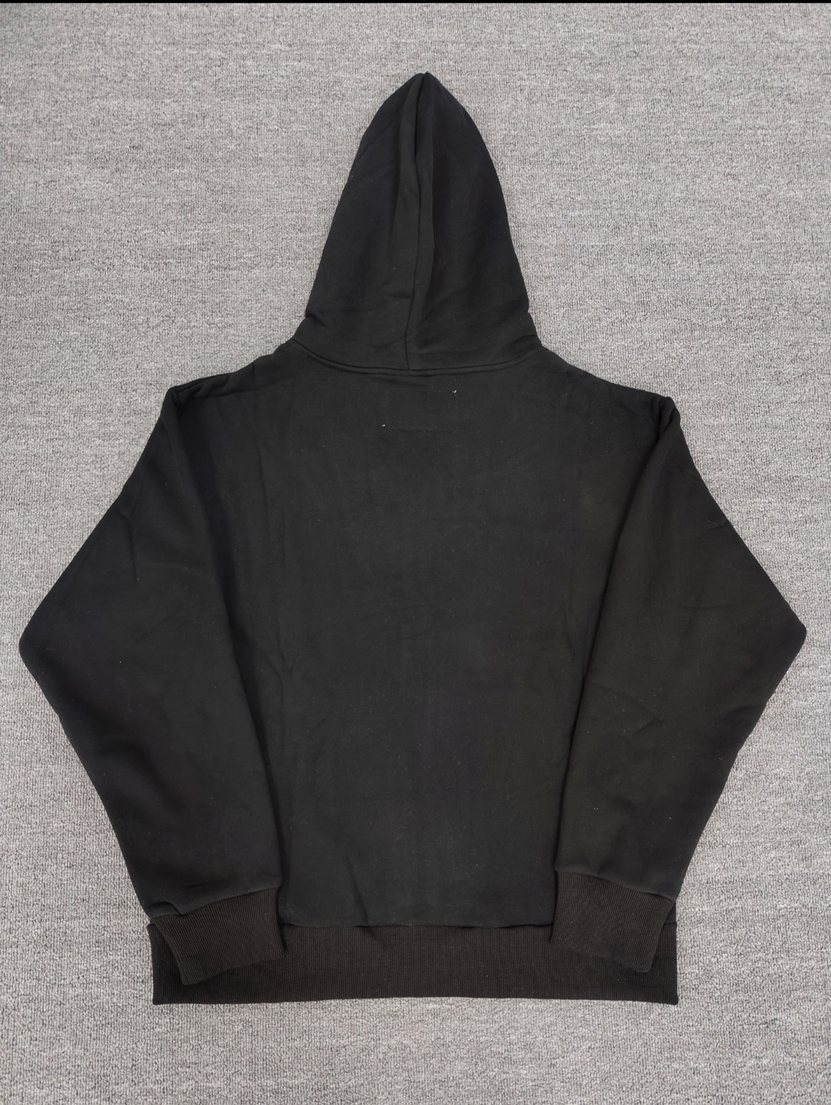 Sp5der OG Web V2 Phantom Zip Up hoodie features a black colorway with a prominent puff-printed web graphic on the front