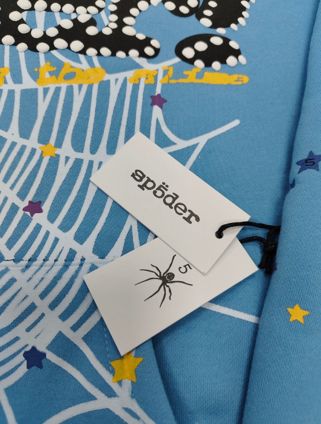 Sp5der OG Web V2 hoodie in cornflower blue