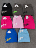 Multicolor Sp5der VVS shorts featuring all-over rhinestone details