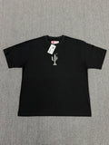 a black Sp5der VAA TM Tee from the Fall/Winter 2025 collection, featuring a rhinestone-embellished cactus graphic