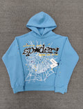 Sp5der OG Web V2 hoodie in cornflower blue