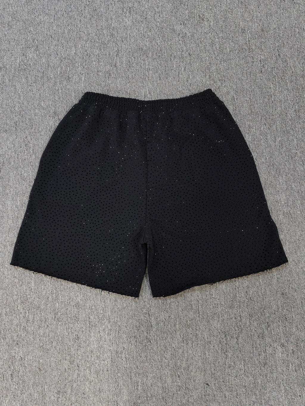 Multicolor Sp5der VVS shorts featuring all-over rhinestone details