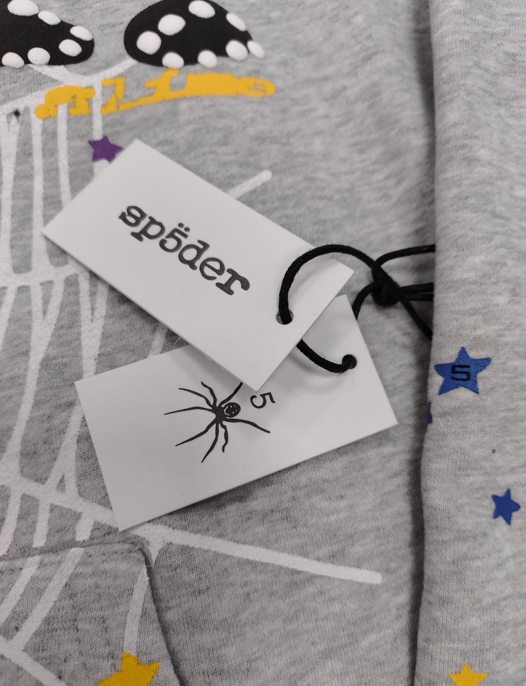 gray Spider Worldwide (SP5DER) web hoodie.