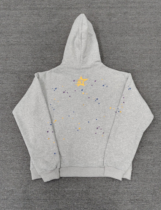 gray Spider Worldwide (SP5DER) web hoodie.