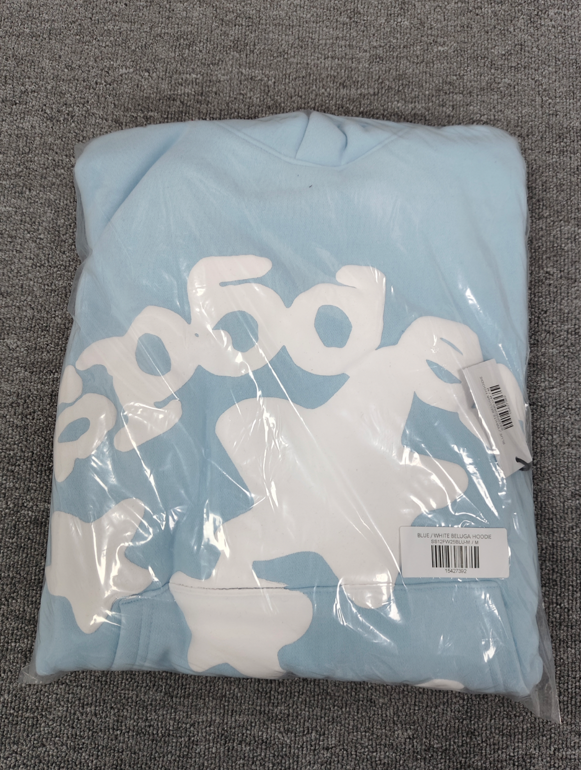 Sp5der Beluga V2 "Dusty Blue" hoodie.