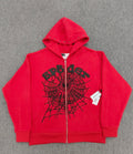 Sp5der OG Web Studded Zip
Hoodie 'Red'
