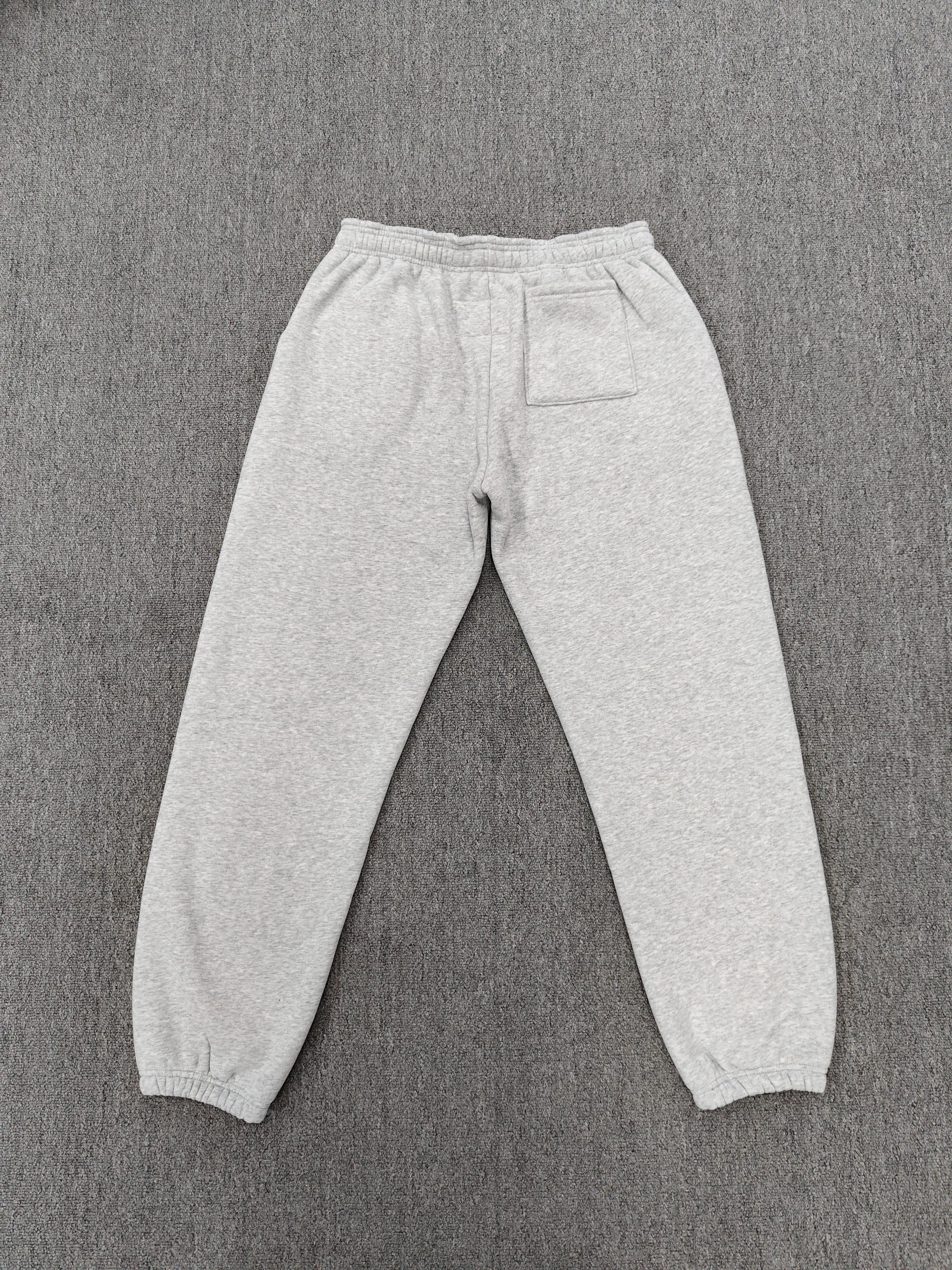 Sp5der Tonal Punk V2 sweatpants in Sport Grey feature scattered star prints and a large graphic logo down the leg