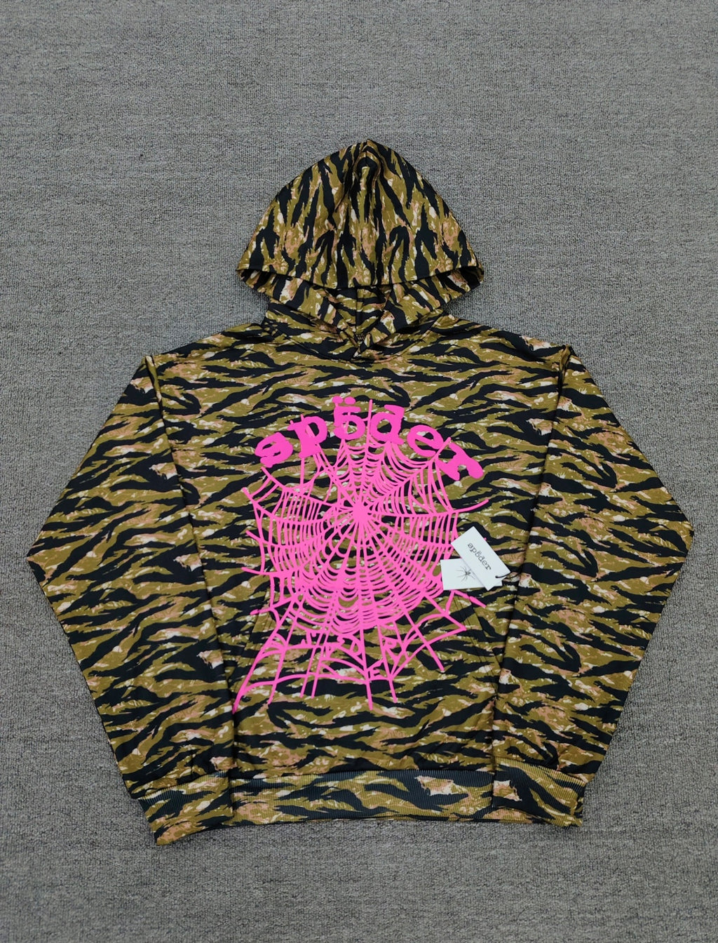 SP5DER OG Web V2 Tiger Camo hoodie