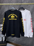 a Chrome Hearts Hollywood Triple Cross Long Sleeve T-Shirt featuring a prominent graphic on the back.