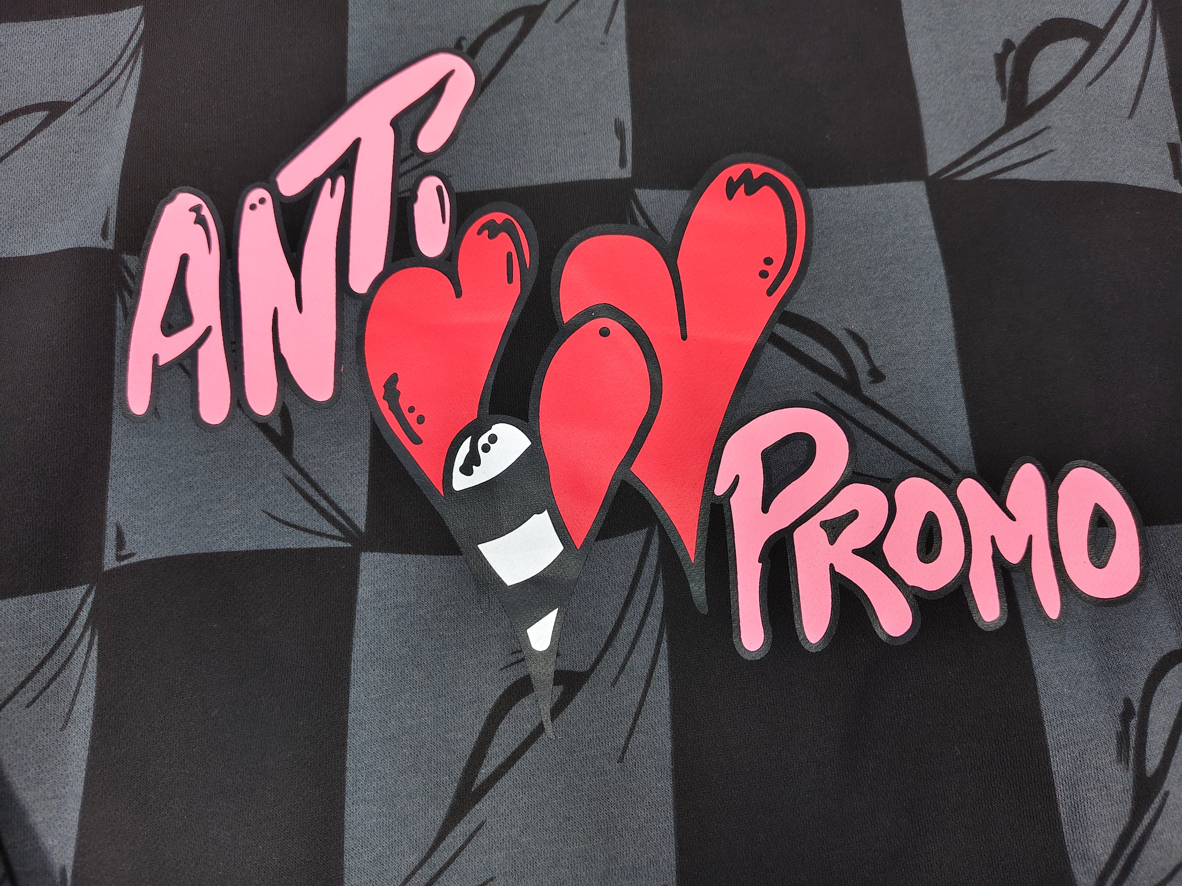 a Chrome Hearts Matty Boy "Anti Promo" 99 Eyes Hoodie featuring a checkered pattern.