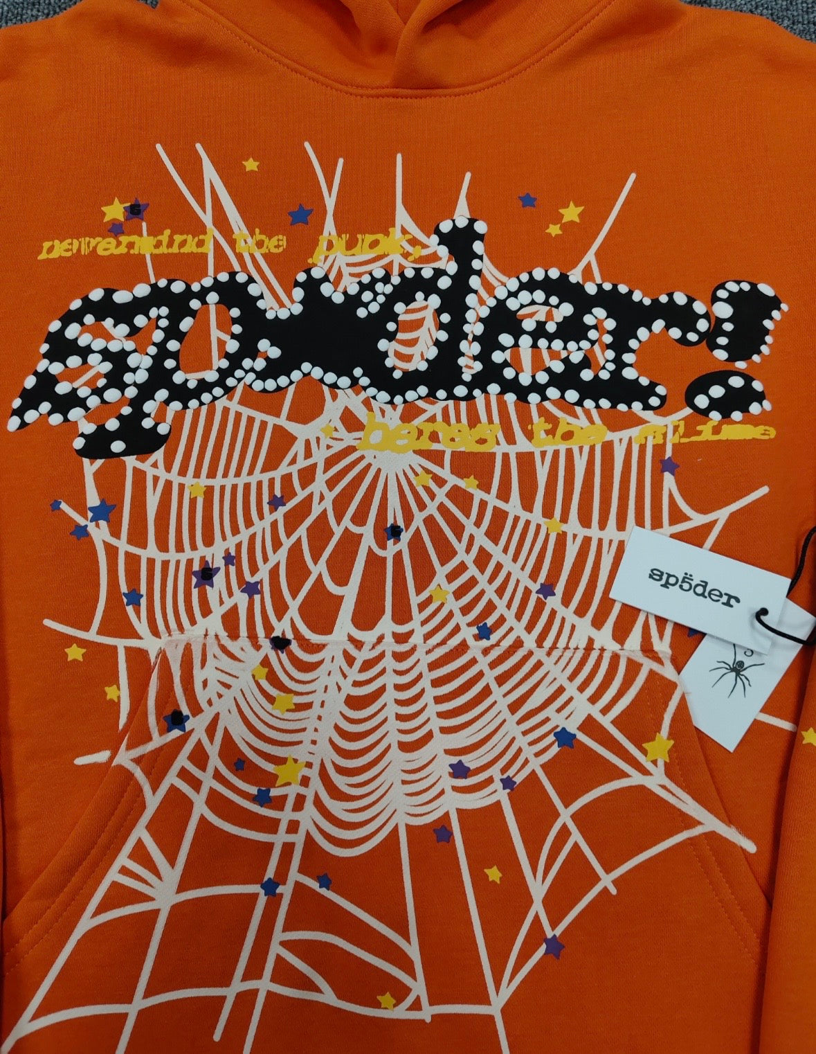 Spider Worldwide Men's Orange Hoodie