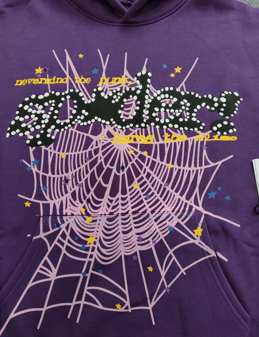 Spider Worldwide Men's Purple Hoodie