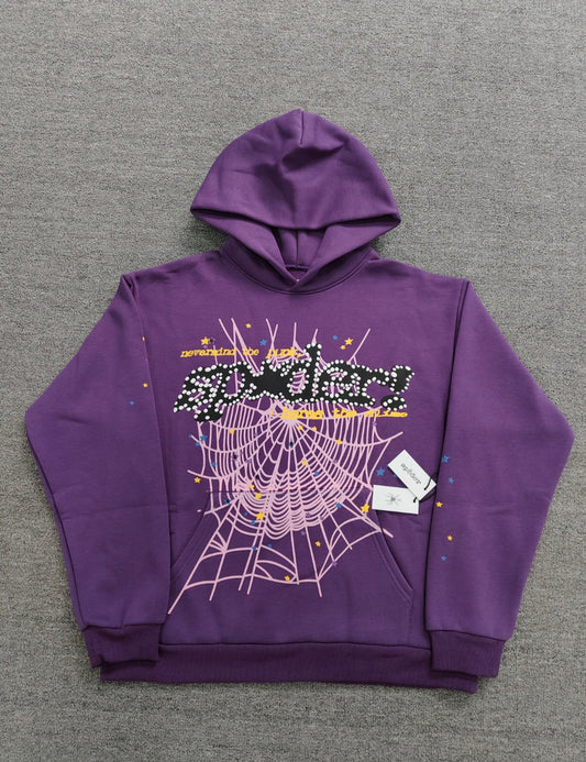 Spider Worldwide Men's Purple Hoodie