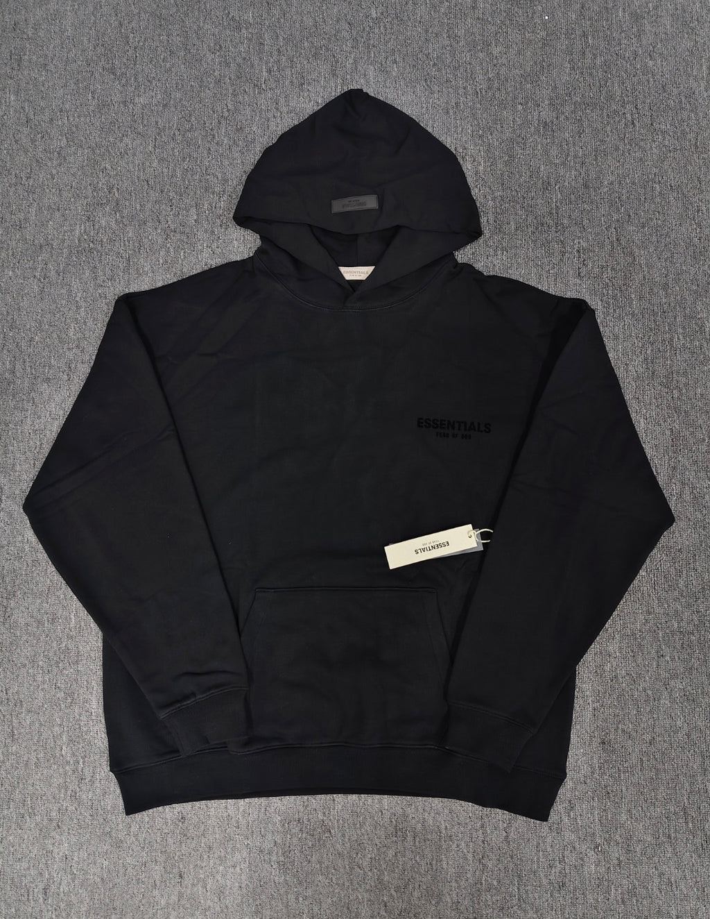 Fear of God Essentials Nylon
Fleece Hoodie 'Jet Black/Jet Black