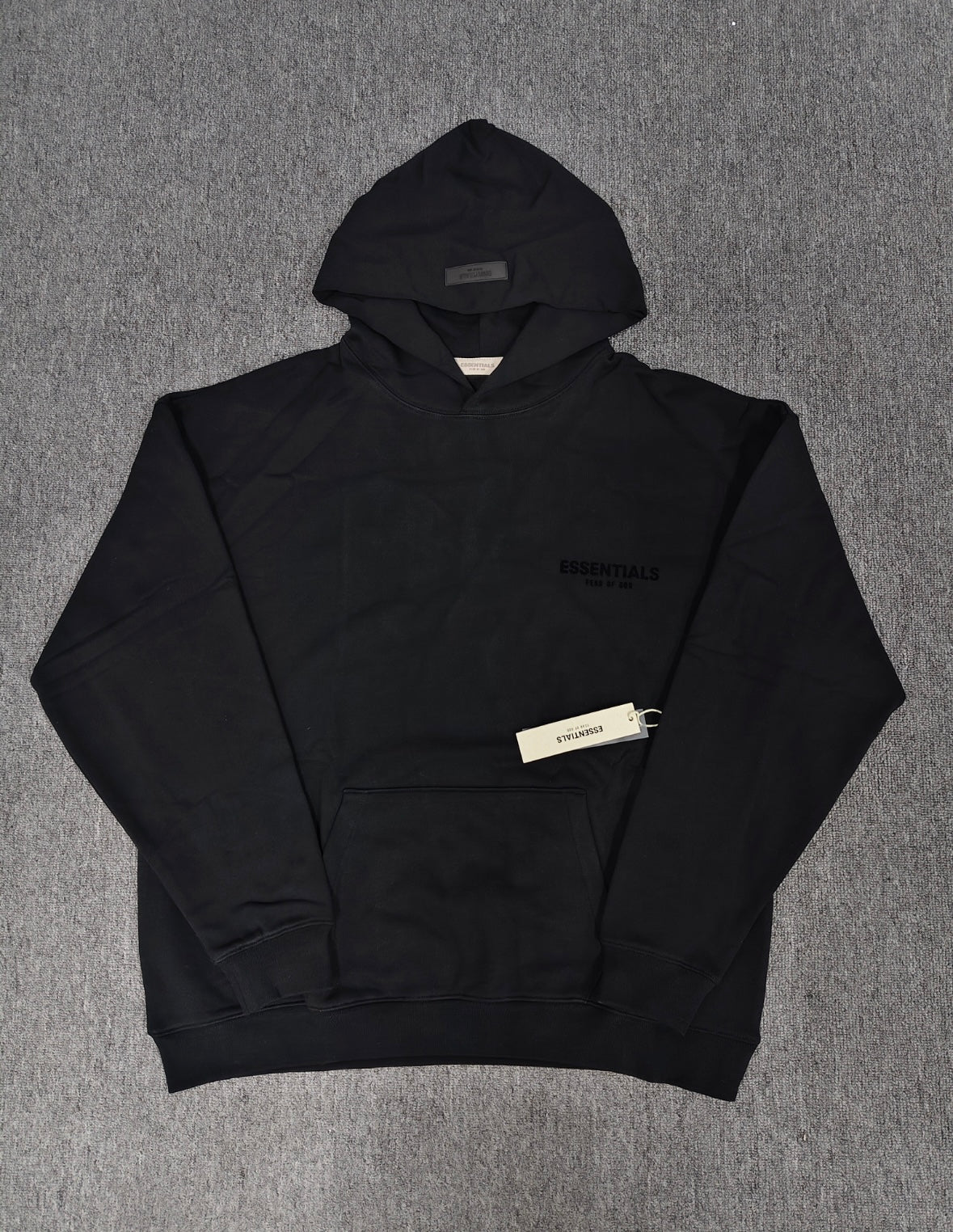 Fear of God Essentials Nylon
Fleece Hoodie 'Jet Black/Jet Black